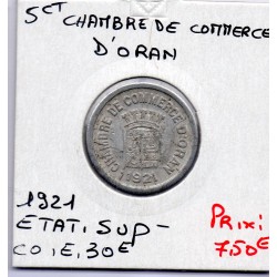 Algerie Chambre commerce Oran 5 centimes 1921 Sup-, Lec 314a pièce de monnaie