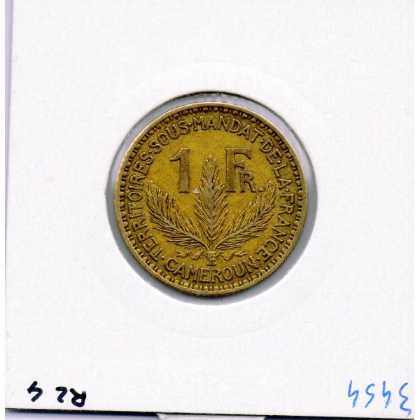 Cameroun 1 franc 1925 Sup, Lec 7 pièce de monnaie