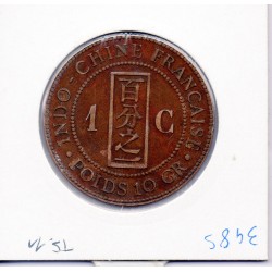 Indochine 1 cent 1887 TTB+, Lec 39 pièce de monnaie