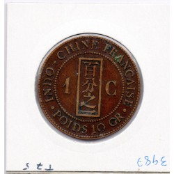 Indochine 1 cent 1887 TTB, Lec 39 pièce de monnaie