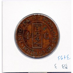 Indochine 1 cent 1892 TTB, Lec 43 pièce de monnaie