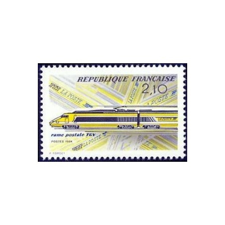 Timbre Yvert No 2334 Mise en service du TGV postal