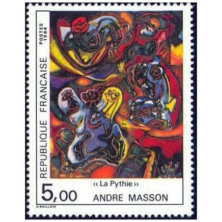 Timbre Yvert No 2342 La Pythie d'André masson