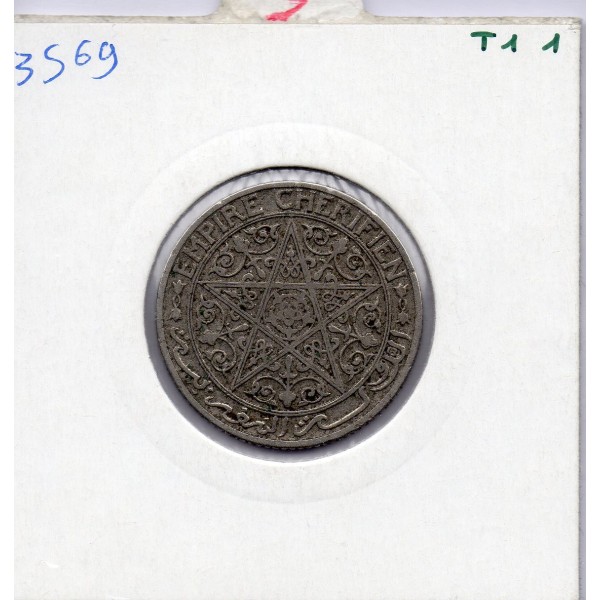 Maroc 50 centimes 1340 AH -1921 paris TTB, Lec 208 pièce de monnaie