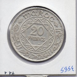 Maroc 20 francs 1347 AH -1928 Sup, Lec 270 pièce de monnaie