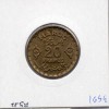 Maroc 20 francs 1371 AH -1952 Sup+, Lec 277 pièce de monnaie