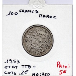 Maroc 100 francs 1372 AH -1953 TTB+, Lec 288 pièce de monnaie