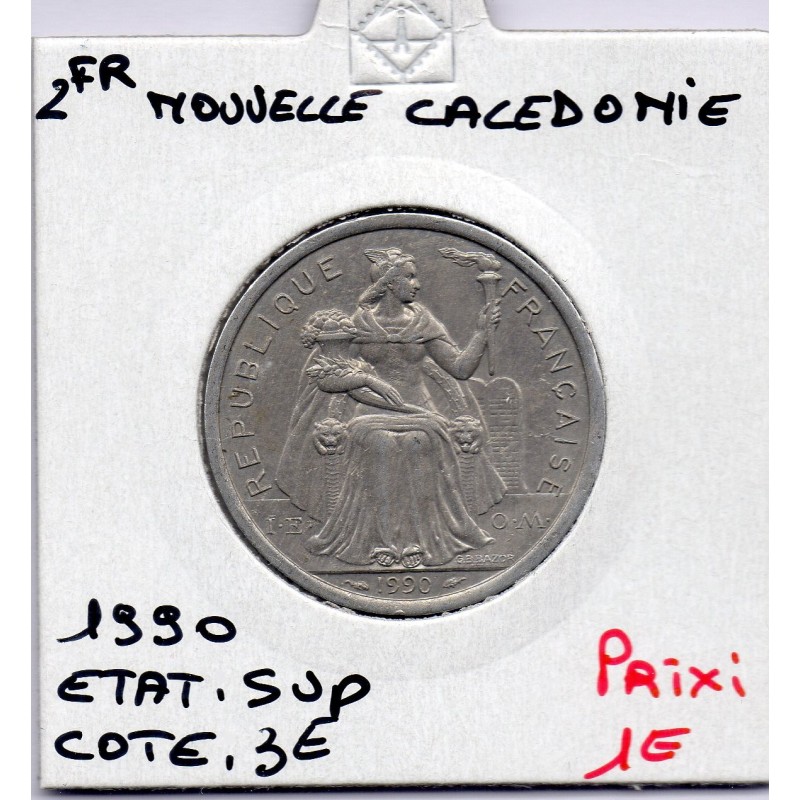 Nouvelle Calédonie 2 Francs 1990 Sup, Lec 66 pièce de monnaie