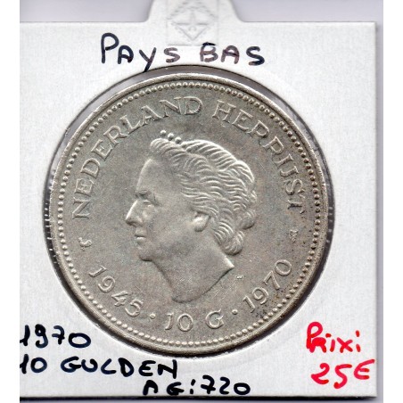 Pays Bas 10 Gulden 1970 Sup, KM 195 pièce de monnaie