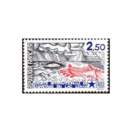 Timbre France Yvert No 2373 Société internationale de sauvetage du lac Léman