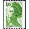 Timbre France Yvert No 2378 type liberté de Delacroix,1.80fr vert, issue de roulette