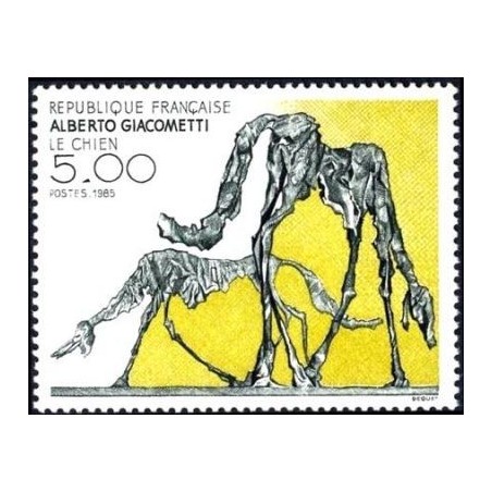 Timbre France Yvert No 2383 Alberto Giacometti, Le chien