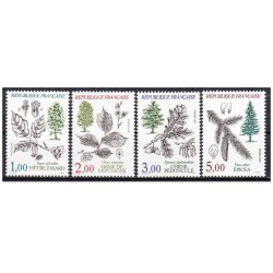 Timbre France Yvert No 2384-2387 Flore et faune de France, arbres