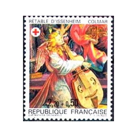 Timbre France Yvert No 2392 Croix rouge, Retable d'Issenheim, issu de feuille