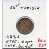 Tunisie, 50 Centimes 1891 - 1308 AH Sup+, Lec 136 pièce de monnaie