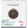 Tunisie, 5 francs 1957 - 1376 AH TTB, Lec 316 pièce de monnaie