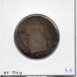 1 sol aux balances 1793 D. Dijon Sans aigle B, France pièce de monnaie