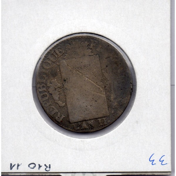 1 sol aux balances 1793 D. Dijon Sans aigle B, France pièce de monnaie