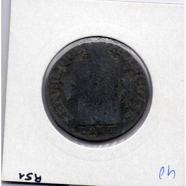 1 sol aux balances 1793 D. Dijon B, France pièce de monnaie