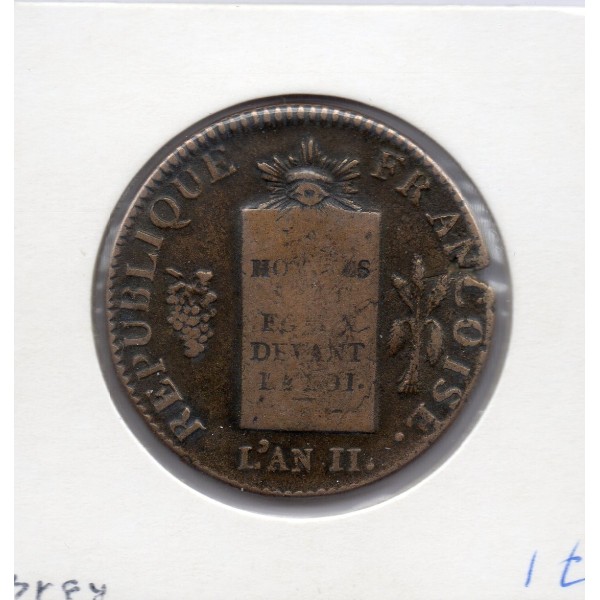 2 sols aux balances 1793 AA Metz TTB-, France pièce de monnaie
