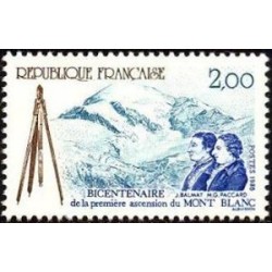 Timbre Yvert No 2422 Le Mont Blanc, bicentenaire de la premiere ascension