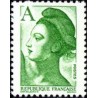 Timbre Yvert No 2423 Marianne type liberté de Delacroix  A vert soit 1.90fr vert