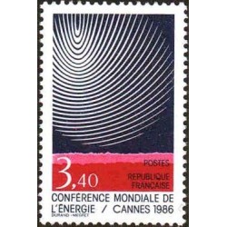 Timbre Yvert No 2445 Cannes, conférence mondiale de l'énergie