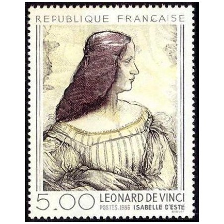 Timbre Yvert No 2446 Isabelle d'Este de Léonad de Vinci