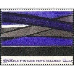 Timbre Yvert No 2448 Oeuvre de Pierre Soulages