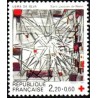 Timbre Yvert No 2449 Croix rouge Vitrail de Vieira da Silva