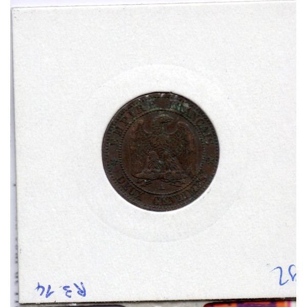 2 centimes Napoléon III tête laurée 1862 A Paris TTB+, France pièce de monnaie