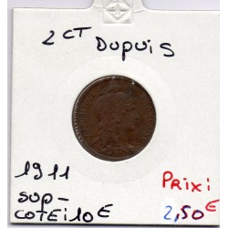 2 centimes Dupuis 1911 Sup-, France pièce de monnaie