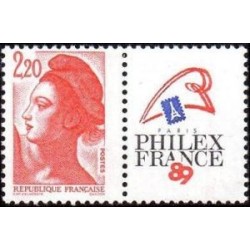 Timbre Yvert No 2461 Philexfrance 89, liberté de delacroix