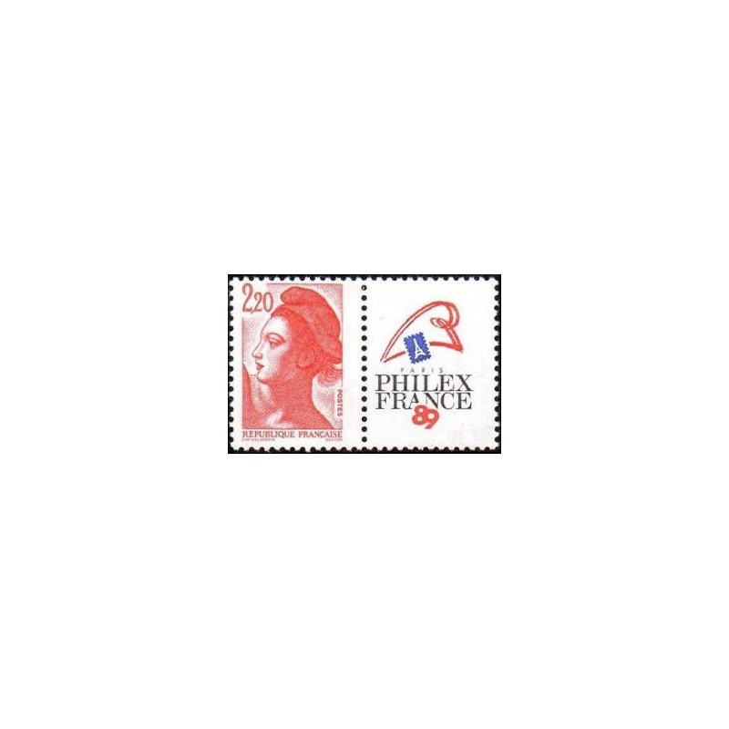 Timbre Yvert No 2461 Philexfrance 89, liberté de delacroix