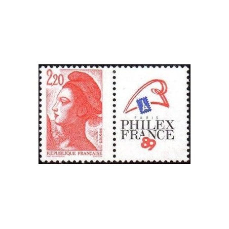 Timbre Yvert No 2461 Philexfrance 89, liberté de delacroix