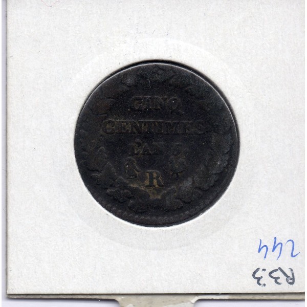 5 centimes Dupré An 5 R Orleans TB-, France pièce de monnaie