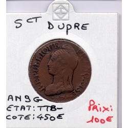 5 centimes Dupré An 9 G Genève TTB-, France pièce de monnaie