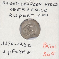 Regensburg Pfalz Oberpfalz 1 pfennig 1350-1390 TB Rupert 1er pièce de monnaie