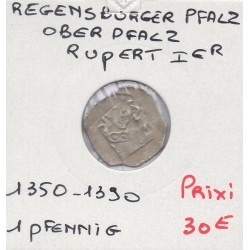 Regensburg Pfalz Oberpfalz 1 pfennig 1350-1390 TB Rupert 1er pièce de monnaie