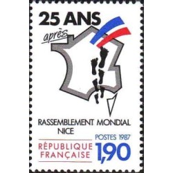 Timbre Yvert No 2481 Nice, rassemblement mondial des pieds noirs