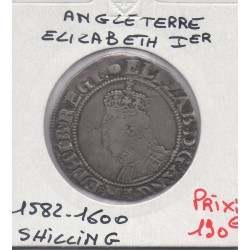 Angleterre Elisabeth 1ere Shilling 1582-1600 TTB pièce de monnaie