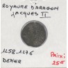 Aragon Jacques II Denier 1258-1276 TB pièce de monnaie