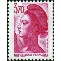 Timbre Yvert No 2486 Marianne type liberté de Delacroix 3.70fr rose