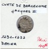 Barcelone Jacques II Denier 1291-1327 TTB pièce de monnaie