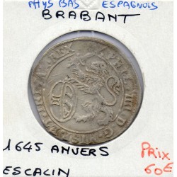 Pays-Bas Espagnols Brabant Escalin 1645 Anvers, KM 52.1pièce de monnaie