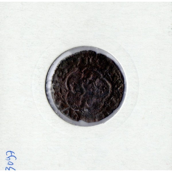 Espagne Enrique III 1/2 Blanca 1390-1406 Seville TB, pièce de monnaie