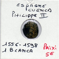Espagne Philippe III 1 Blanca 1556-1598 Cuenca B, pièce de monnaie