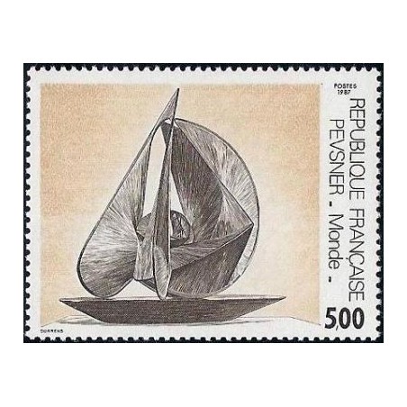 Timbre Yvert No 2494 Monde d'Antoine Pevsner