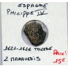 Espagne Philippe IV 2 maravedis 1621-1626 Tolède TB, KM 71.8 pièce de monnaie