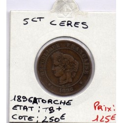 5 centimes Cérès 1896 Torche TB+, France pièce de monnaie